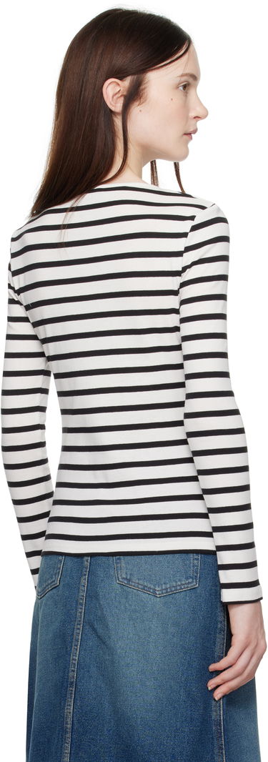 Tričko A.P.C. Striped Long Sleeve T-Shirt Biela | COHCA-F26373, 2