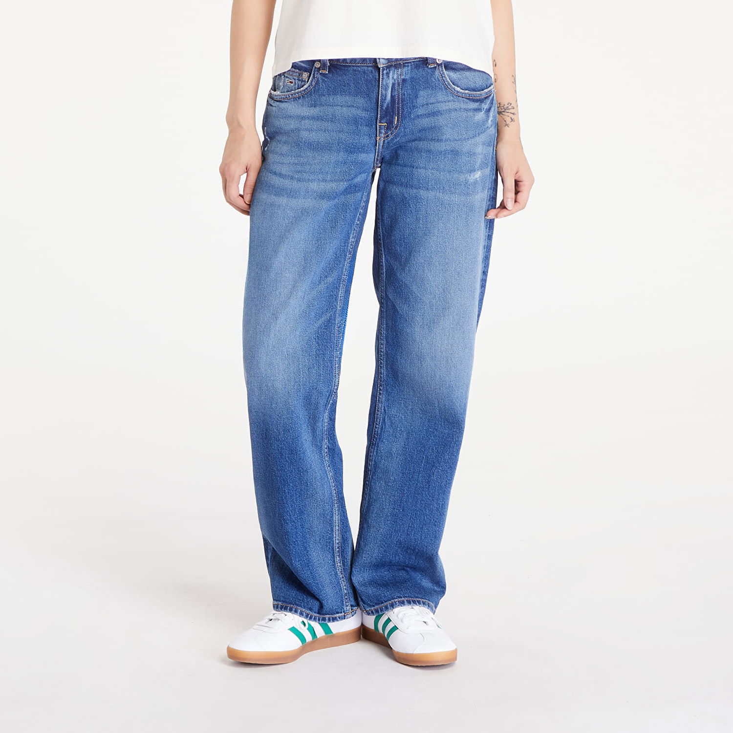 Džínsy Tommy Hilfiger Sophie Low Rise Straight Distressed Jeans Denim Medium Modrá | DW0DW18249 1A5, 0