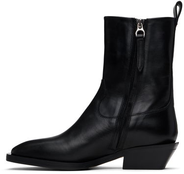 Oblečenie Aeyde Aeyde Luis Leather Cowboy Ankle Boots Čierna | A11-AB-LISS35BL-0122-800-001, 2