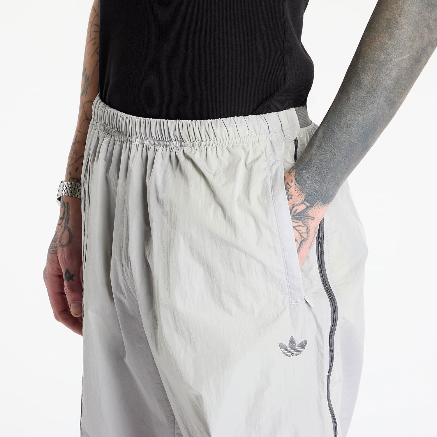 Tepláky adidas Originals Fashion Side Mesh Zip Pants Šedá | JD1290, 1