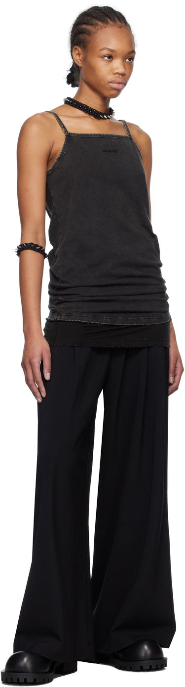Tielko We11done We11done Layered Sleeveless Tank Top Čierna | WD-TT0-25-703-W-BK, 3