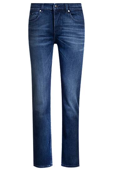 Džínsy BOSS Delaware Slim-Fit Stretch Jeans Modrá | 50538548, 0