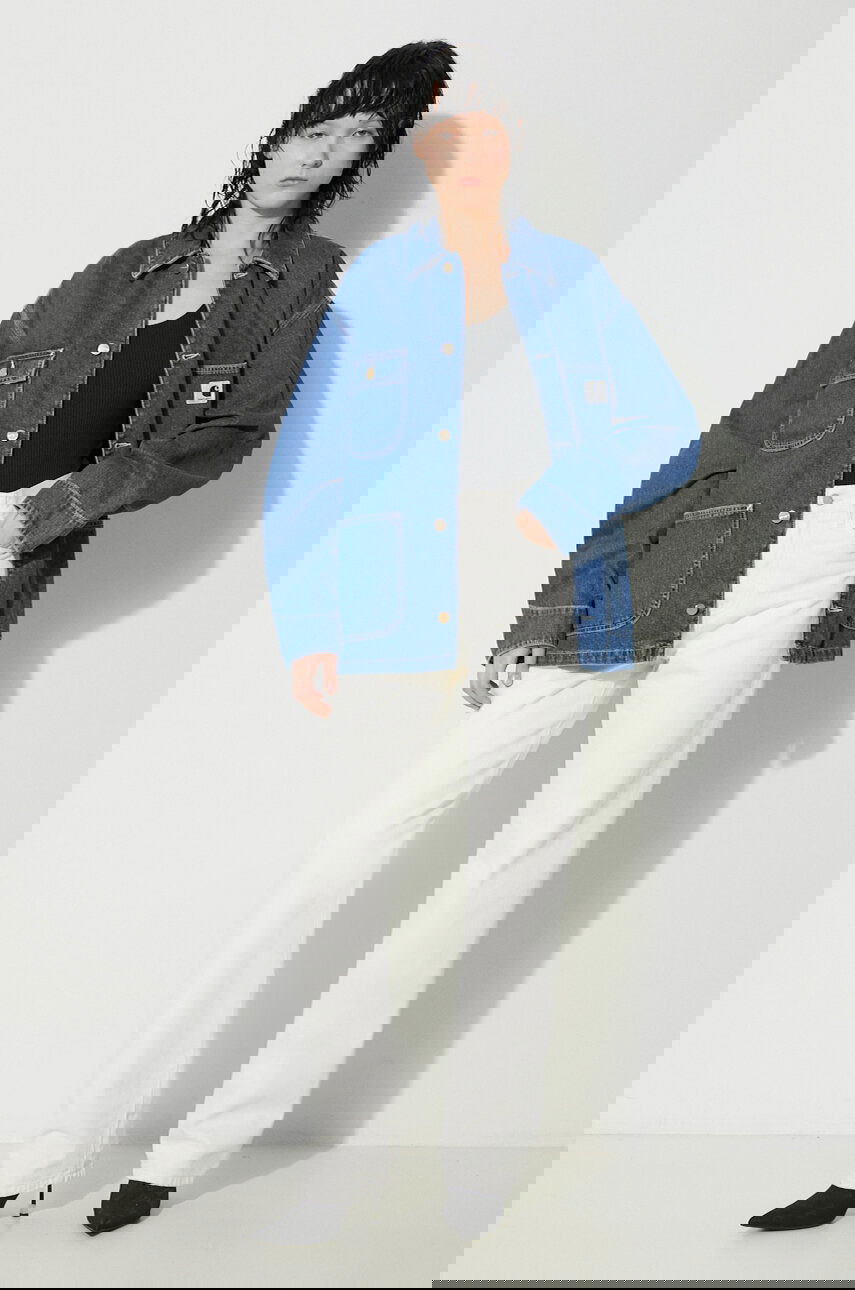 Džínsy Carhartt WIP Noxon Pant High Waist Biela | I031920.202, 1