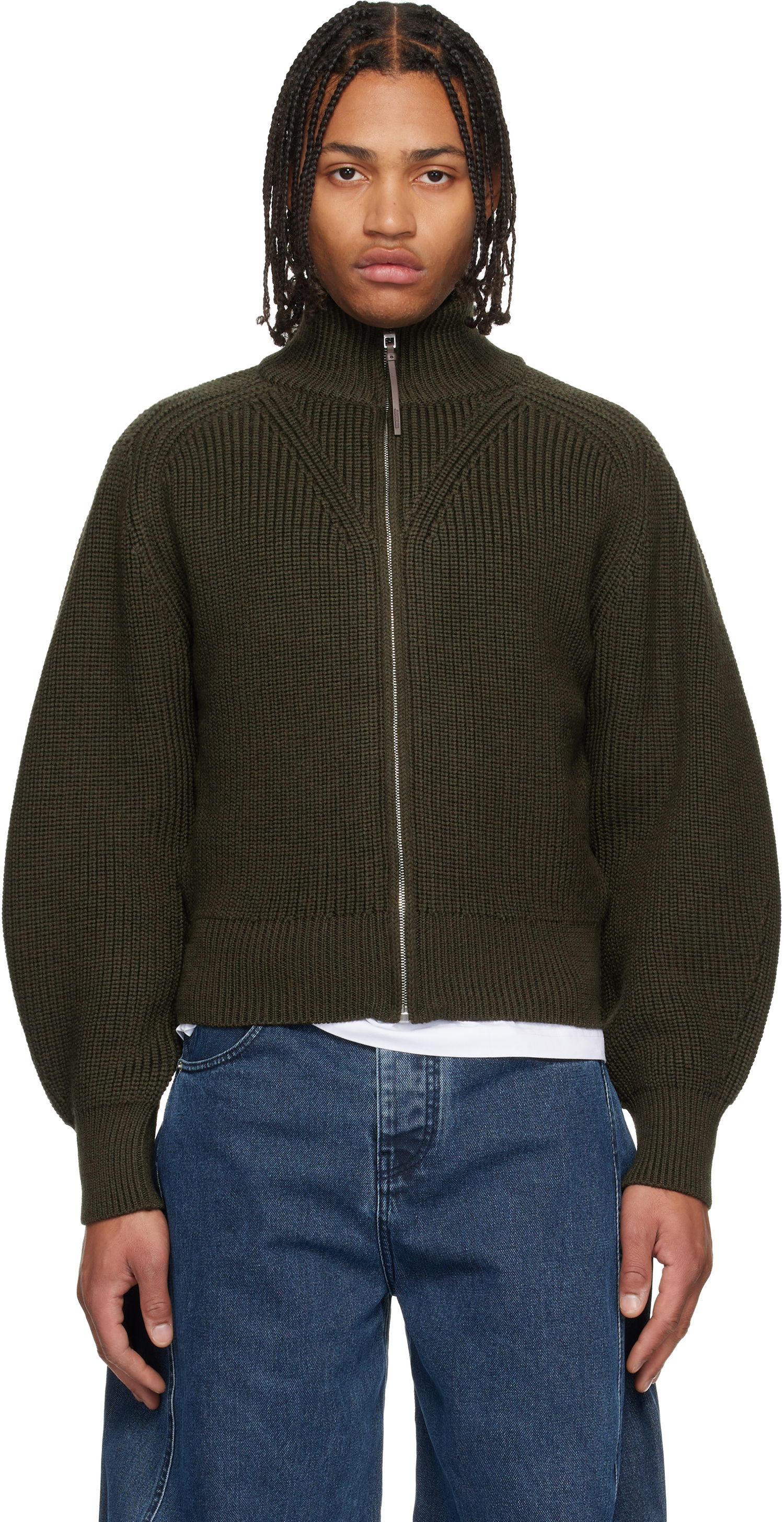 Bunda Jacquemus Merino Track Jacket Zelené | 25HCDM00569AK00275, 0