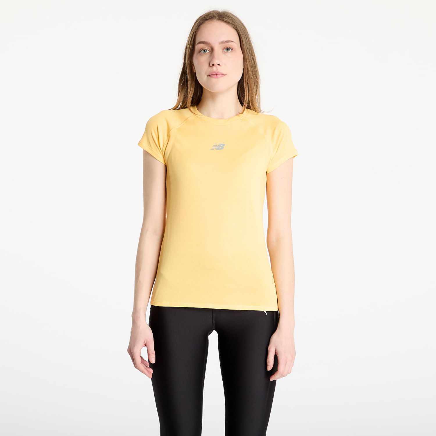 Tričko New Balance Jacquard Slim T-Shirt Žltá | WT51223CEE, 0