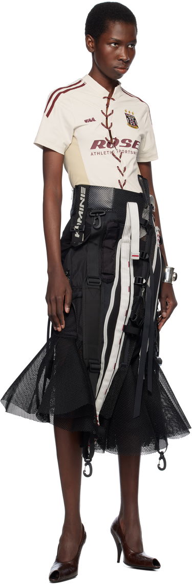 Sukňa Junya Watanabe Junya Watanabe Multi Fabrics Mix Midi Skirt Čierna | JO-S016-051-1, 3