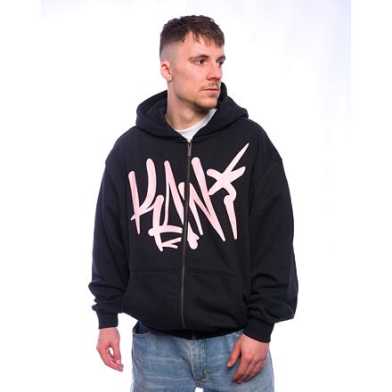 Mikina Karl Kani Karl Kani Woven Signature Kani OS Zip Hoodie Čierna | KK-60220169