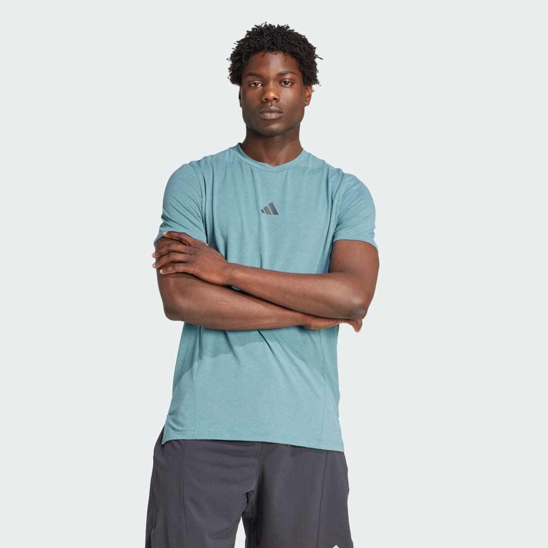 Tričko adidas Performance Designed for Training Workout T-Shirt Tyrkysová | JX3285, 0