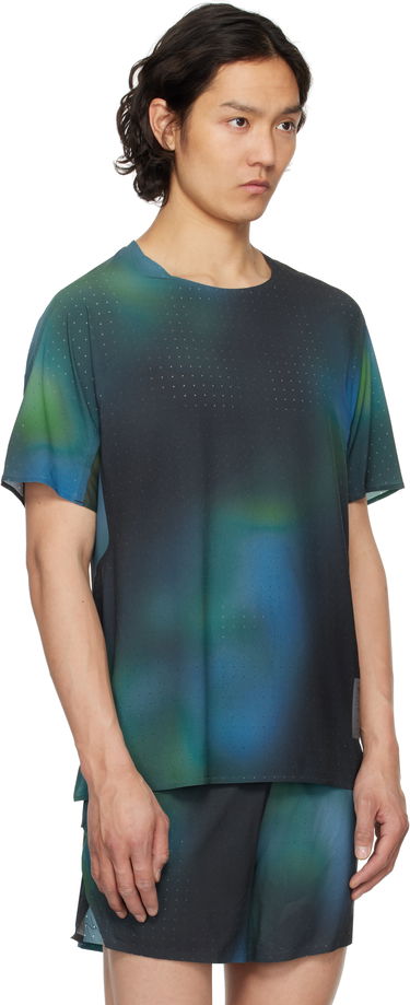 Tričko Y-3 Y-3 Allover Print Running Short Sleeve T-Shirt Modrá | JM3340, 4