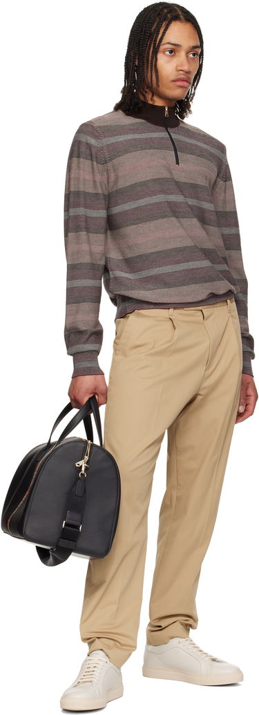 Cestovná taška Paul Smith Paul Smith Leather Signature Stripe Trim Duffle Bag Čierna | M1A-8039-CMULTI-79, 3