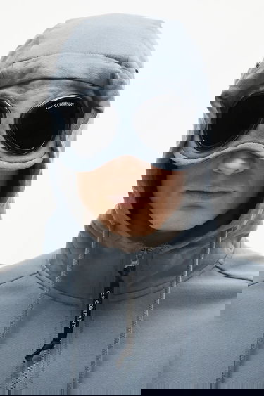 Mikina C.P. Company Smooth Full-Zip Hoodie with Hood Drawstrings and Zip Pockets Modrá | 18CMSS028A005086W, 3