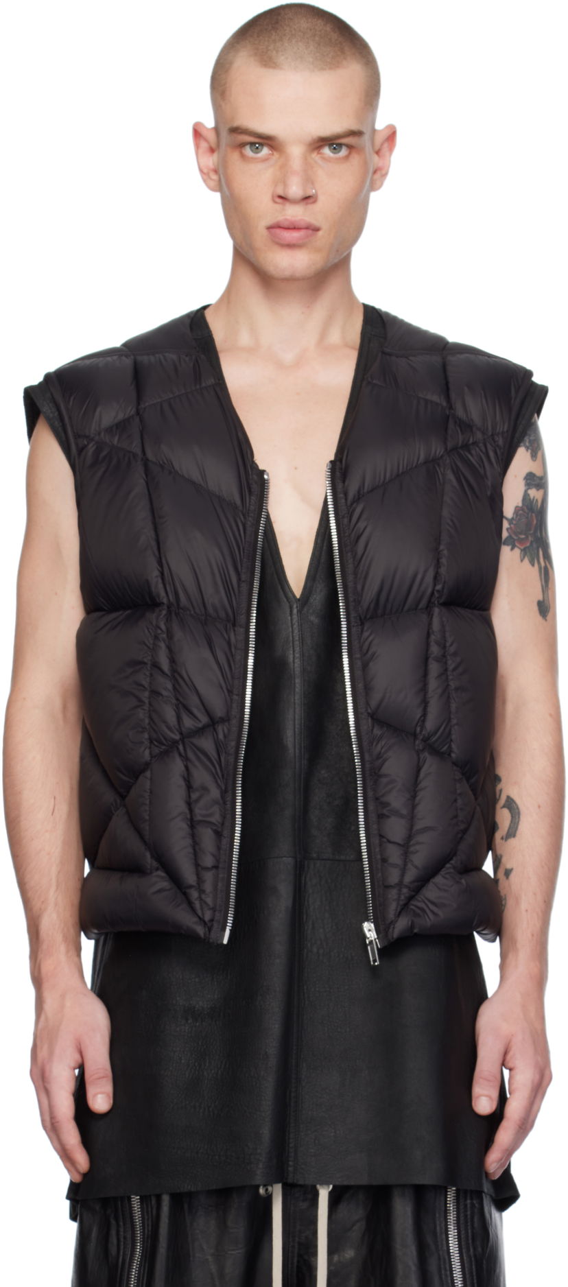 Vesta Rick Owens Liner Down Vest Čierna | RR02D6721 NPD2