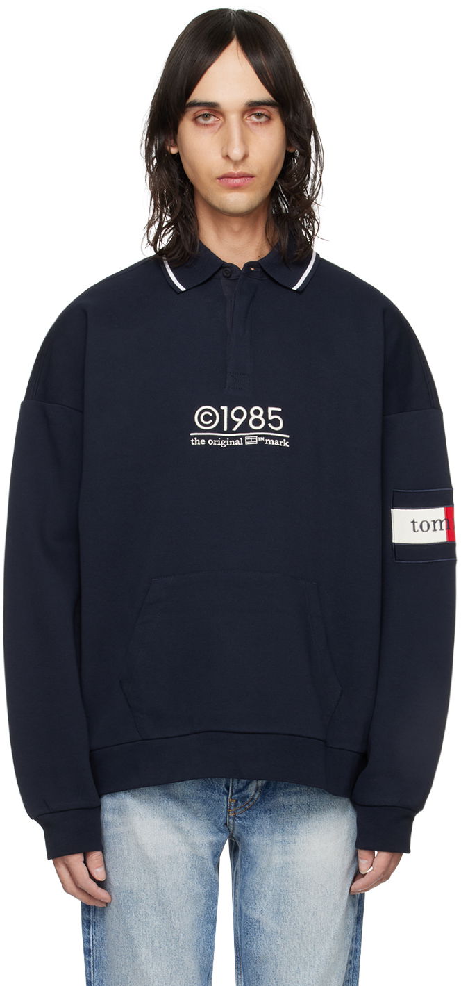 Polo tričko Tommy Hilfiger Tommy Jeans Navy Oversized Polo Čierna | DM18064 DW5, 0