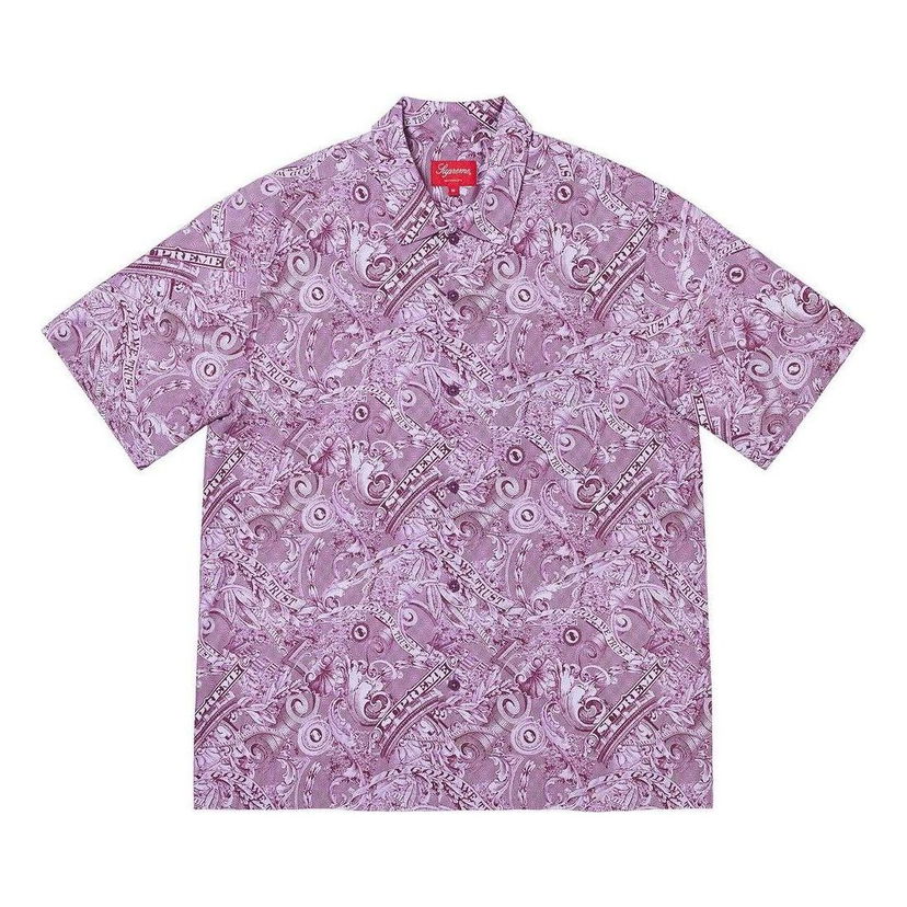 Košeľa Supreme Dollar Short Sleeve Shirt Fialová | SUP-SS23-275