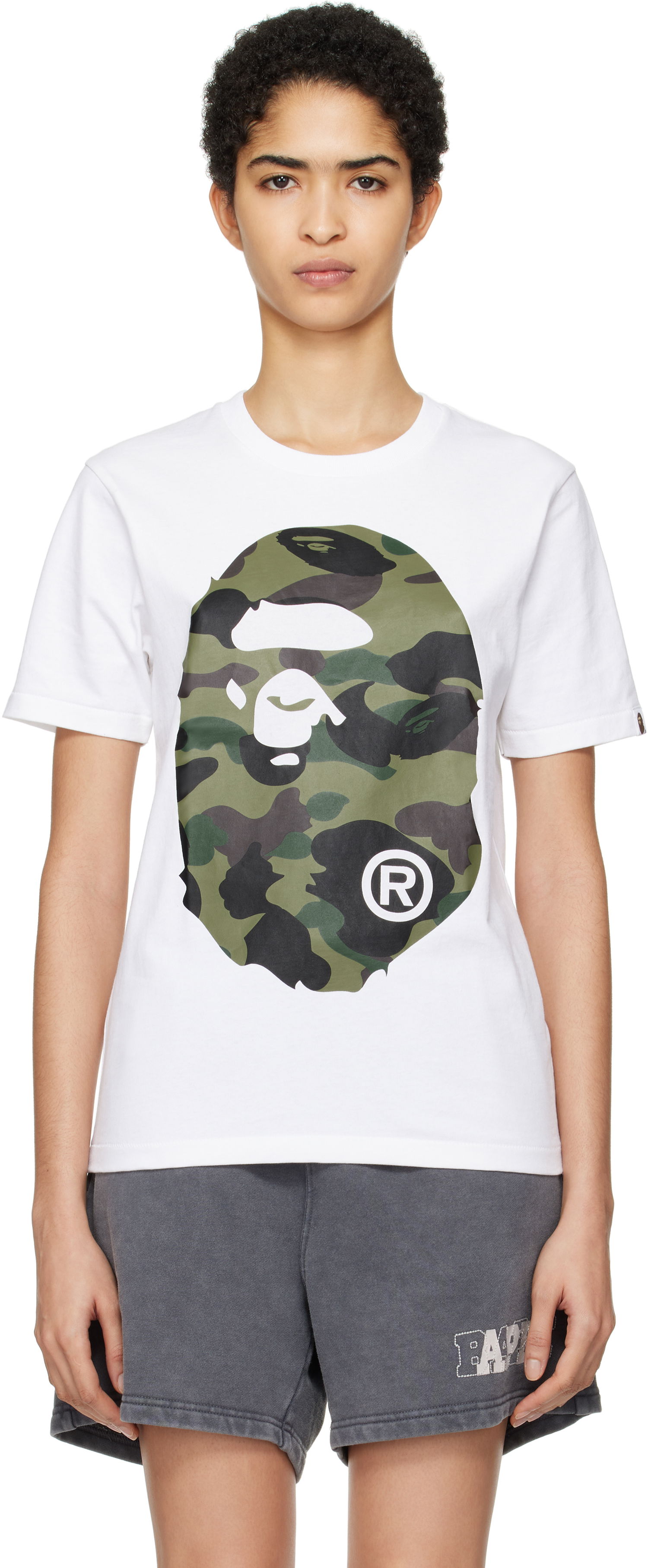 Tričko BAPE Camo Ape Head Graphic T-Shirt Biela | 001TEK802105L, 0