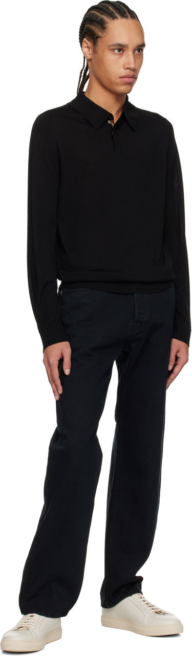 Sveter Paul Smith Paul Smith Merino Wool Knitted Long Sleeve Polo Čierna | M1R-241Z-P02093-79, 3