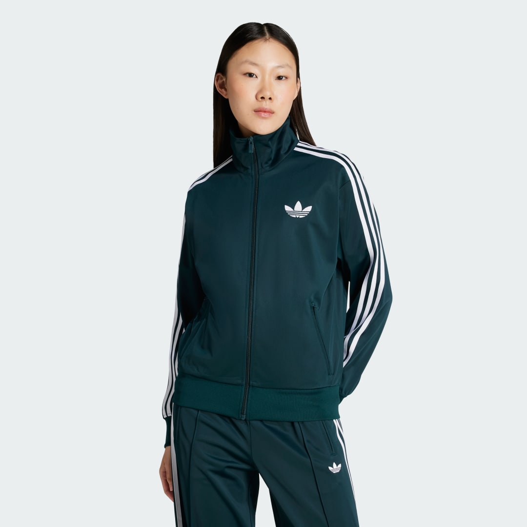 Bunda adidas Performance Adicolor Classic Firebird Loose Track Jacket Zelené | KD2525, 0