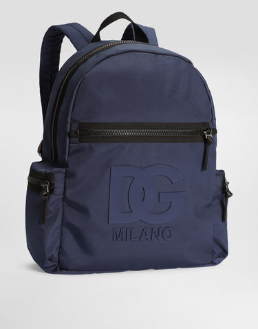 Batoh Dolce & Gabbana Nylon Backpack With Dg Rubber Patch Navy | EM0084AU92780651, 1