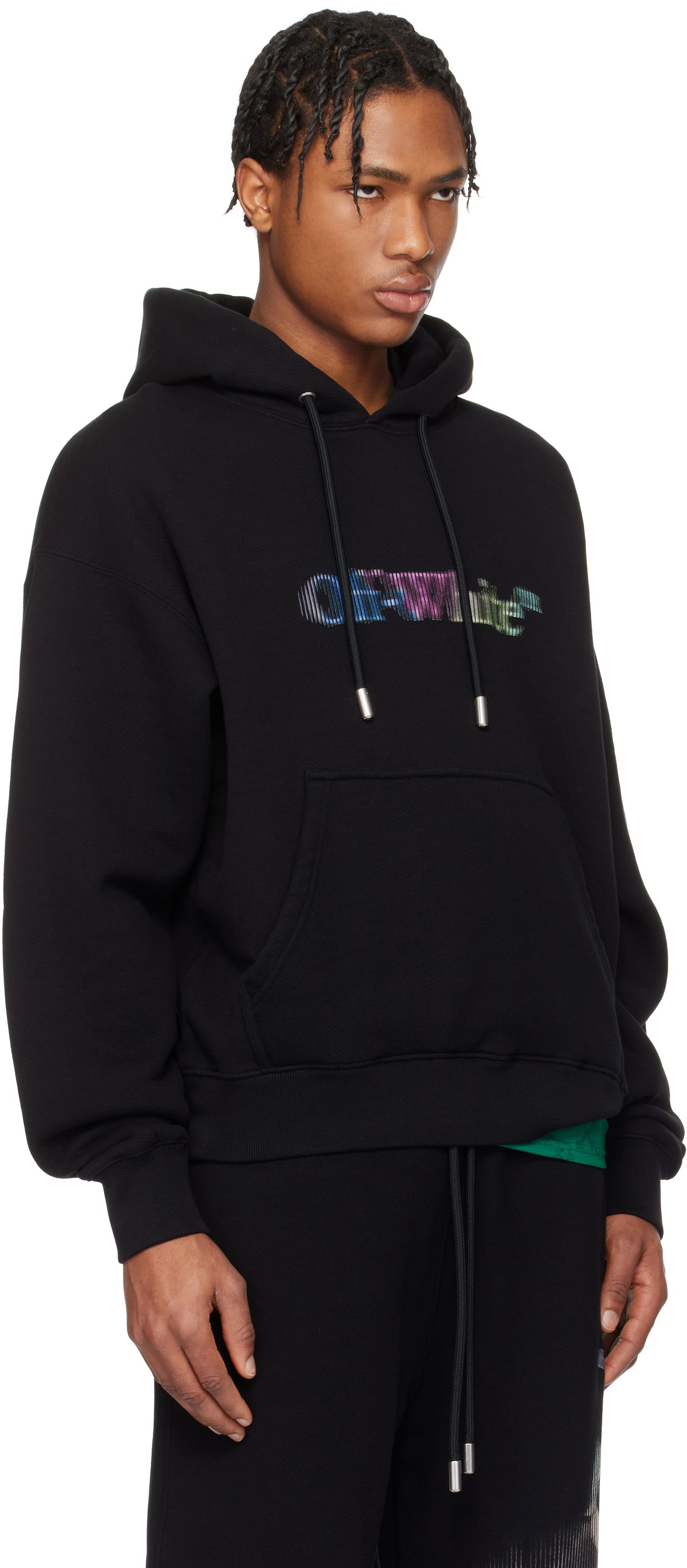 Mikina Off-White Off-White S. Matthew Hoodie Čierna | OMBB085S25FLE00V1084, 1