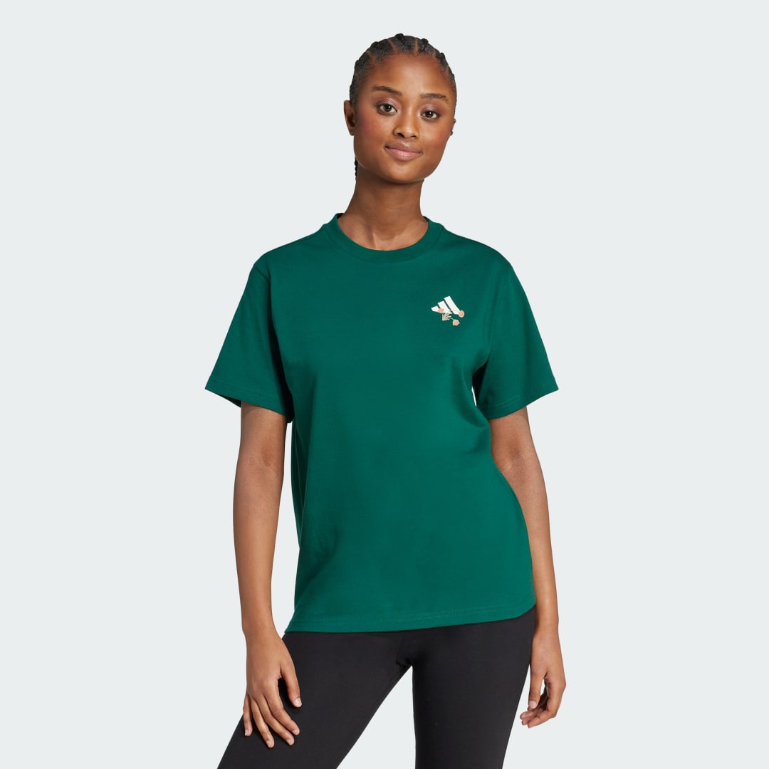 Tričko adidas Performance Tiro Floral Graphic Tee Zelené | KB2489, 0
