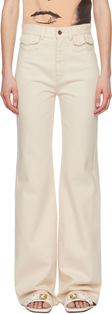 Džínsy CHLOÉ Chloé High-Rise Flare Jeans Béžová | CH25UDP03251, 0