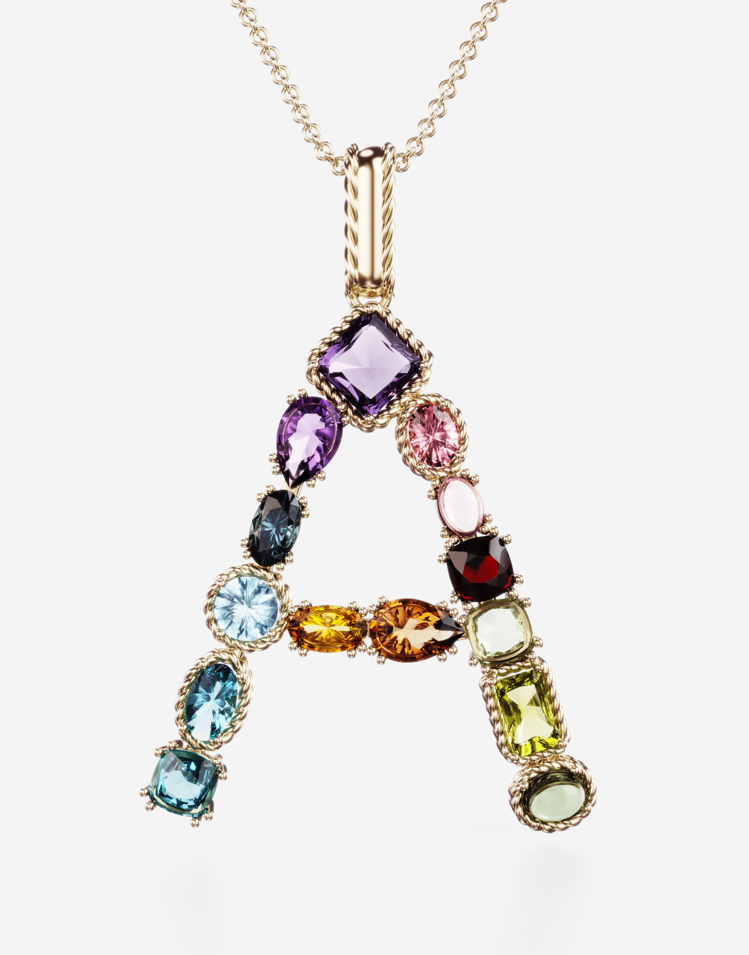 Náhrdelník Dolce & Gabbana Rainbow Alphabet "A" Pendant Necklace Rôznofarebný | WAMR2GWMIXAZOO00, 1