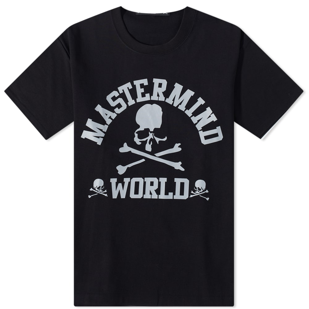 Tričko Mastermind WORLD College Logo Tee Čierna | MW22S09-TS038-BLK, 0