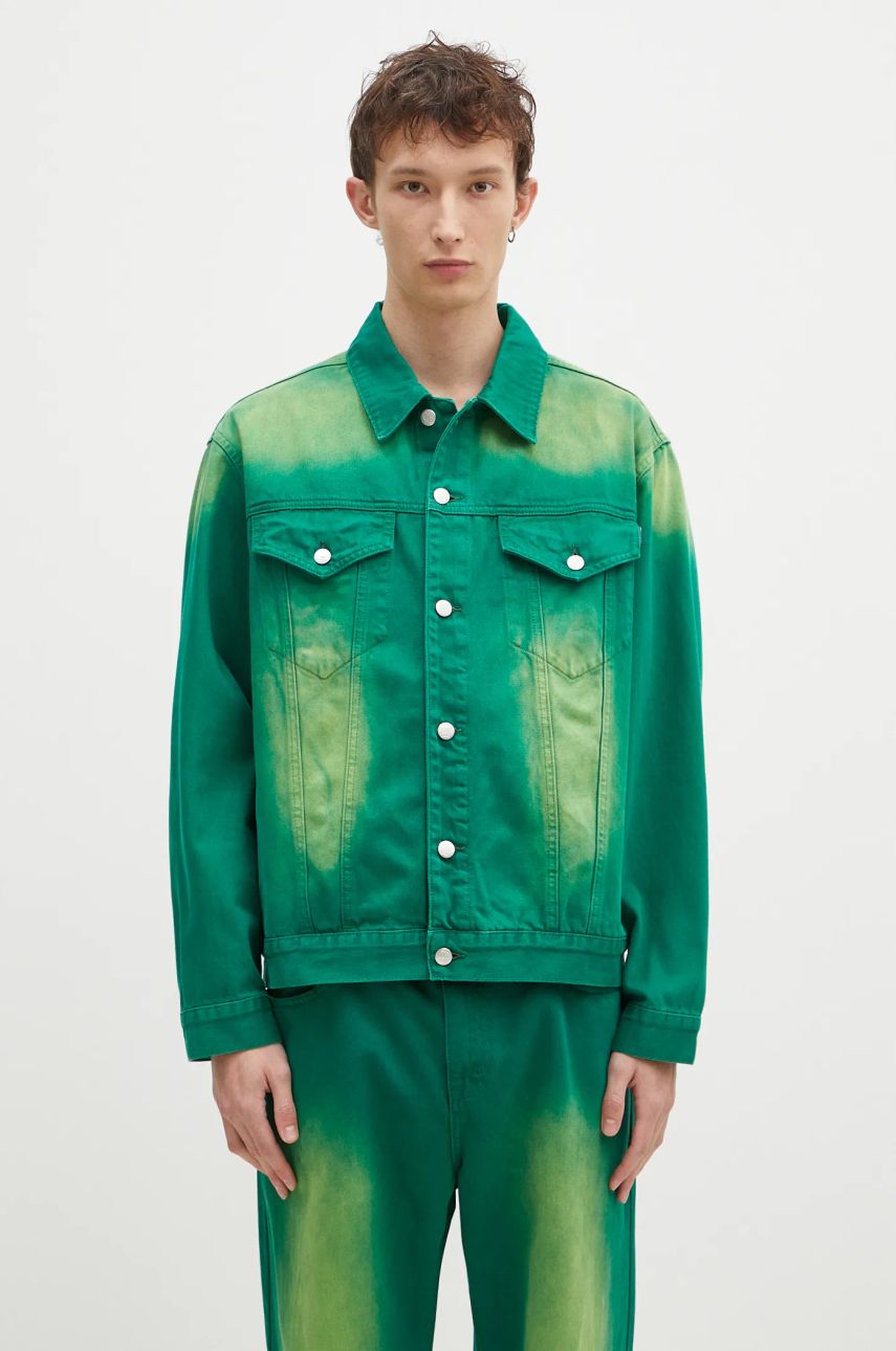 Bunda BILLIONAIRE BOYS CLUB Oversized Garment Dyed Denim Jacket Zelené | B24411, 0