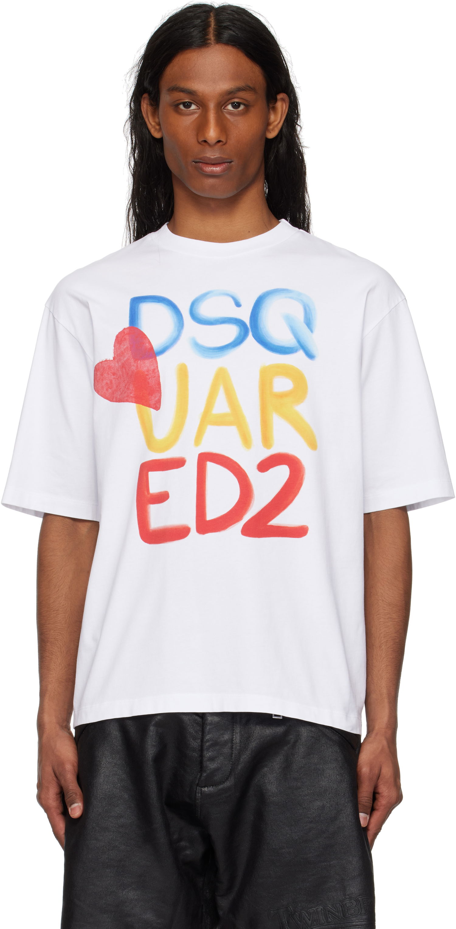 Tričko DSQUARED2 Summer Lovers Loose Fit Logo T-Shirt Dsquared2 Biela | S78GD0098-D20020-100, 0