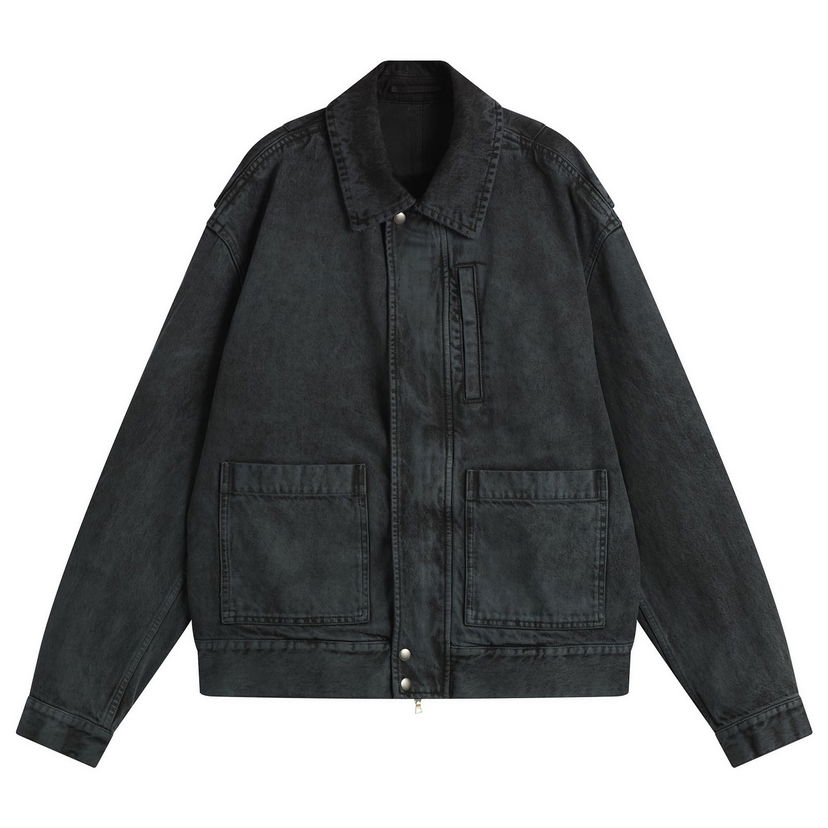Bunda Dries Van Noten Dries Van Noten Heavy Weight Denim Washed Jacket Čierna | 252-020578-2391-508