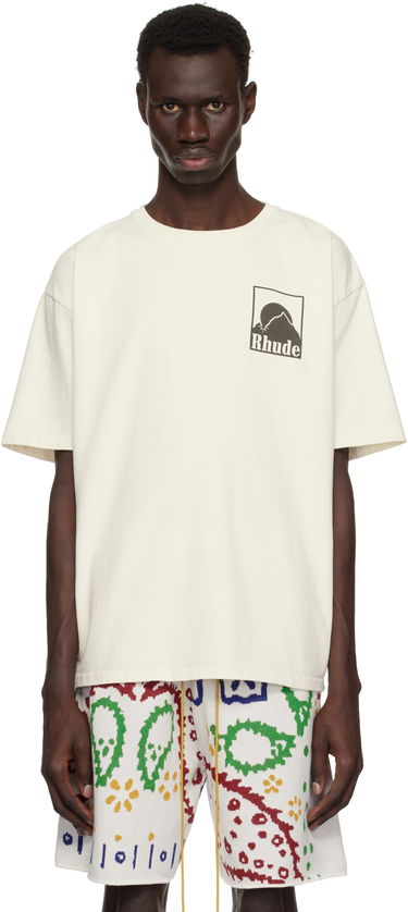 Tričko Rhude Rhude Moonlight Badge T-Shirt Biela | RHPS25TT03012, 0