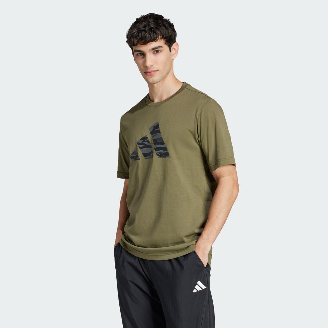 Tričko adidas Performance Camo Graphic T-Shirt Zelené | JI6768, 0