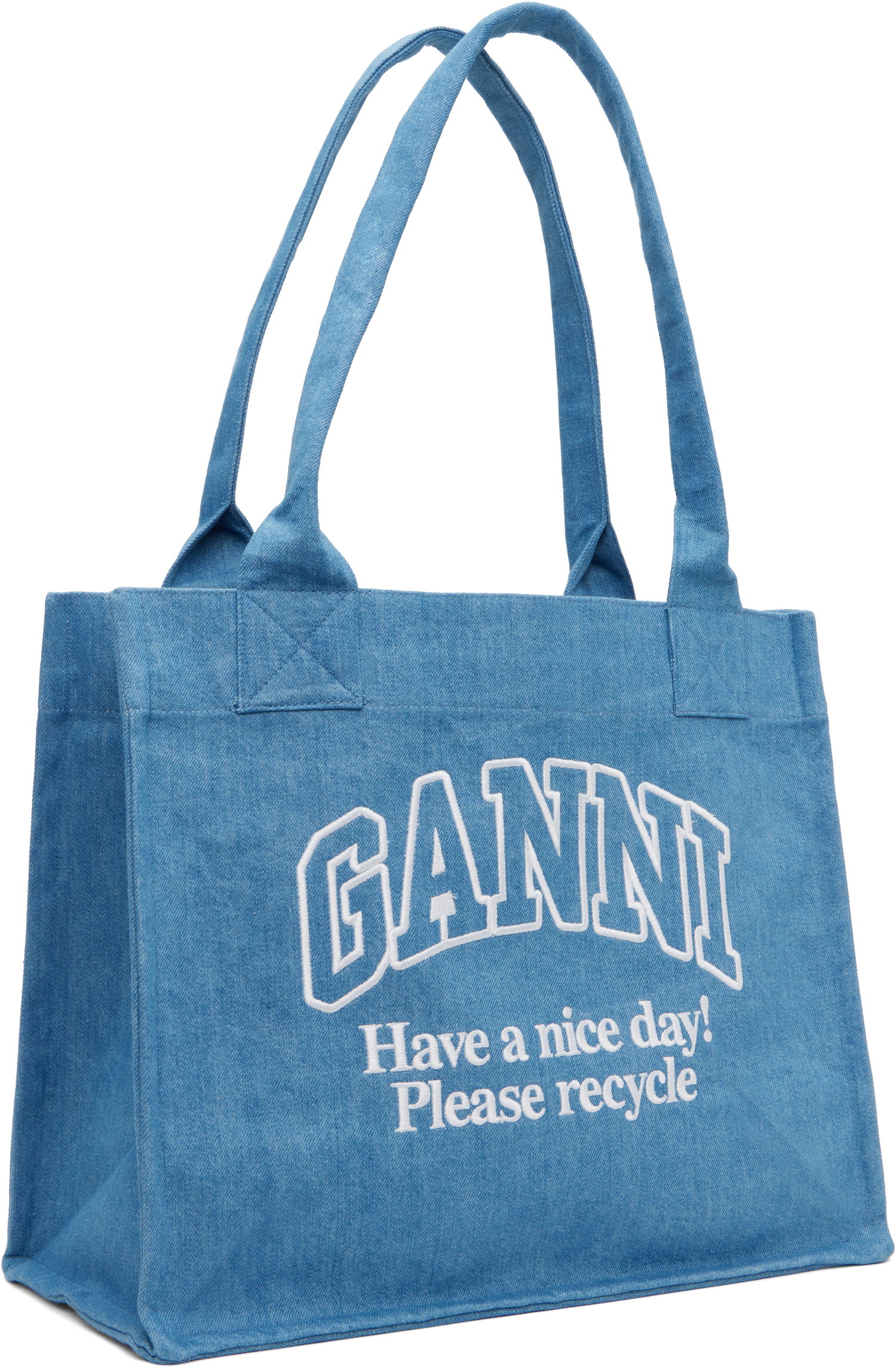 Tote bag GANNI GANNI Large Easy Tote Bag Modrá | A5599, 1