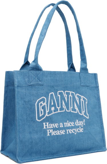 Tote bag GANNI GANNI Large Easy Tote Bag Modrá | A5599, 1