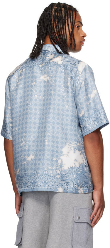 Košeľa AMIRI Bleach Bandana Bowling Shirt Modrá | AMSTCA1159, 2