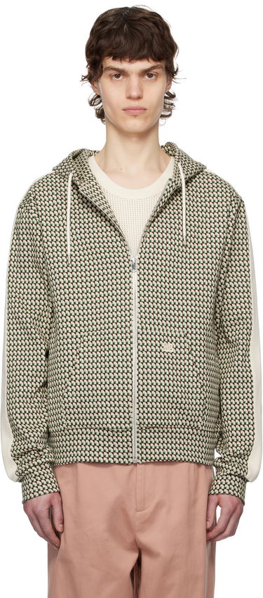 Mikina Wales Bonner Wales Bonner Power Zip Hoodie Béžová | US25JE35-JE22 - 1780 JACQUARD, 0
