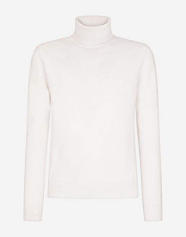Sveter Dolce & Gabbana Dolce & Gabbana Virgin Wool Turtleneck Sweater Biela | GXB00TJAVZQW0001, 0