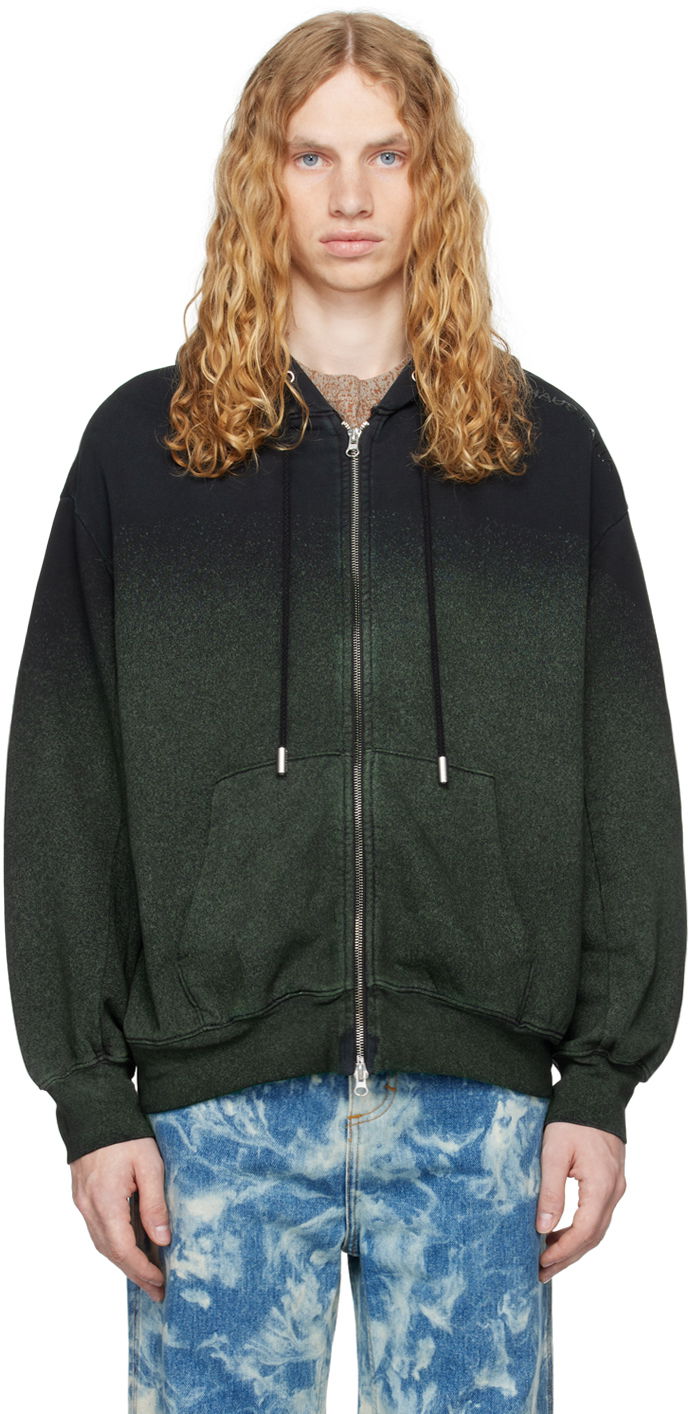 Mikina Eckhaus Latta Zip Hoodie Čierna | 1103-EL-PF24-A - ASTROTURF