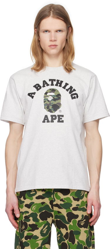 Tričko BAPE A Bathing Ape College T-Shirt Šedá | 001TEK801010M, 0
