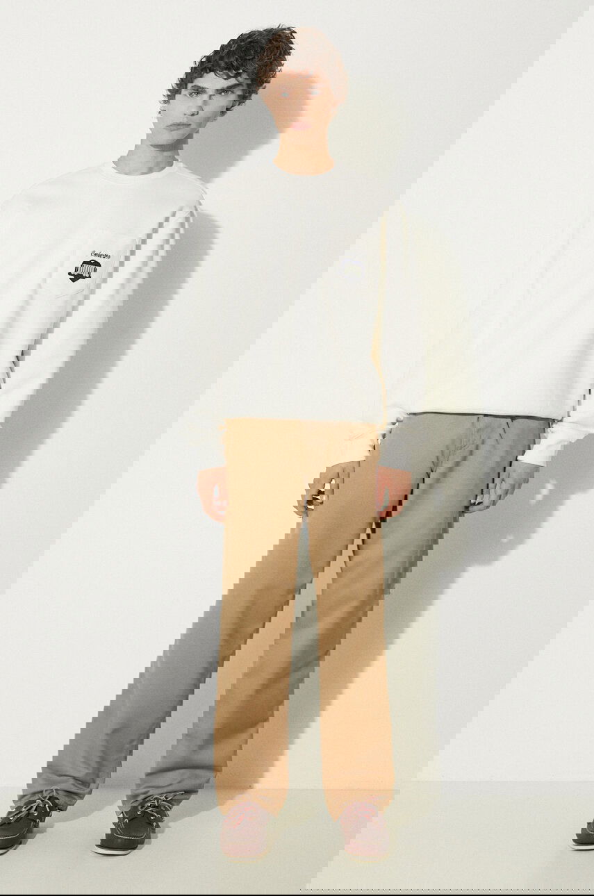 Mikina Carhartt WIP Heart Train Pocket Crewneck Sweatshirt Biela | I033932.D6XX, 1