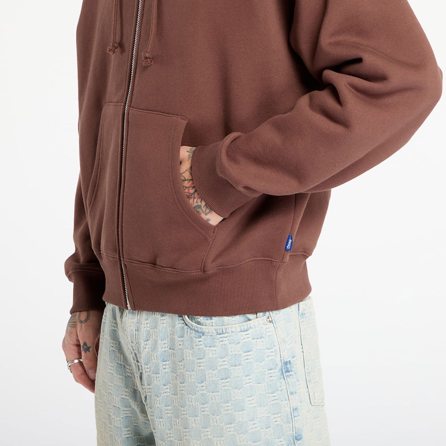 Mikina Awake NY Awake NY Crown Logo Full-Zip Hoodie Hnedá | AWK-FW25-HD003-BRN, 1