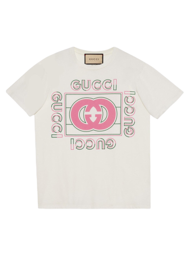 Tričko Gucci Oversized Vintage Logo Print T-Shirt Béžová | 717422 XJEWG 9095
