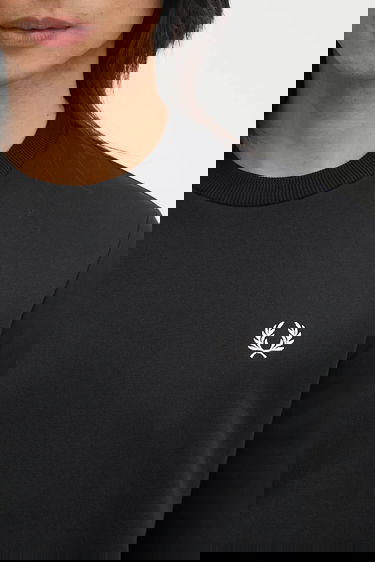 Mikina Fred Perry Fred Perry Crew Neck Sweatshirt M1369 Čierna | M1369, 3