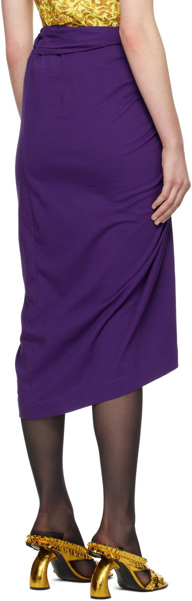 Sukňa Dries Van Noten Dries Van Noten Knotted Jersey Midi Skirt Fialová | 251-011140-1603, 2