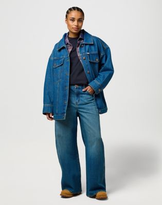 Džínsy Wrangler Wrangler Low Rise Big Baggy Jeans 31 x 32 Modrá | 112371148:31:32, 1