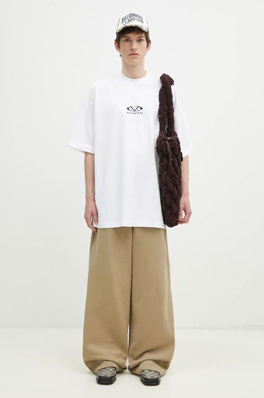 Tričko VETEMENTS Oval Logo Oversized T-Shirt Biela | UA66TR605W, 4