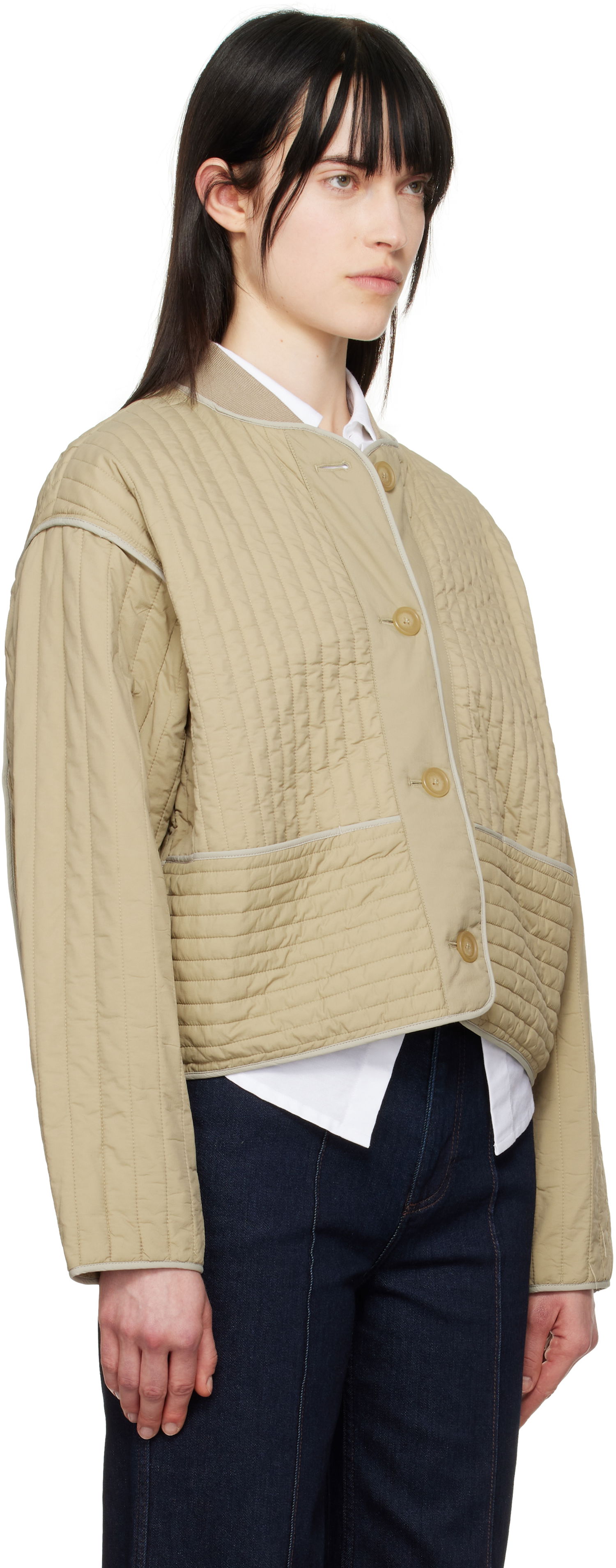 Bomber bunda rag & bone Rag & Bone Marley Quilted Jacket Béžová | WAW25S20146114, 1