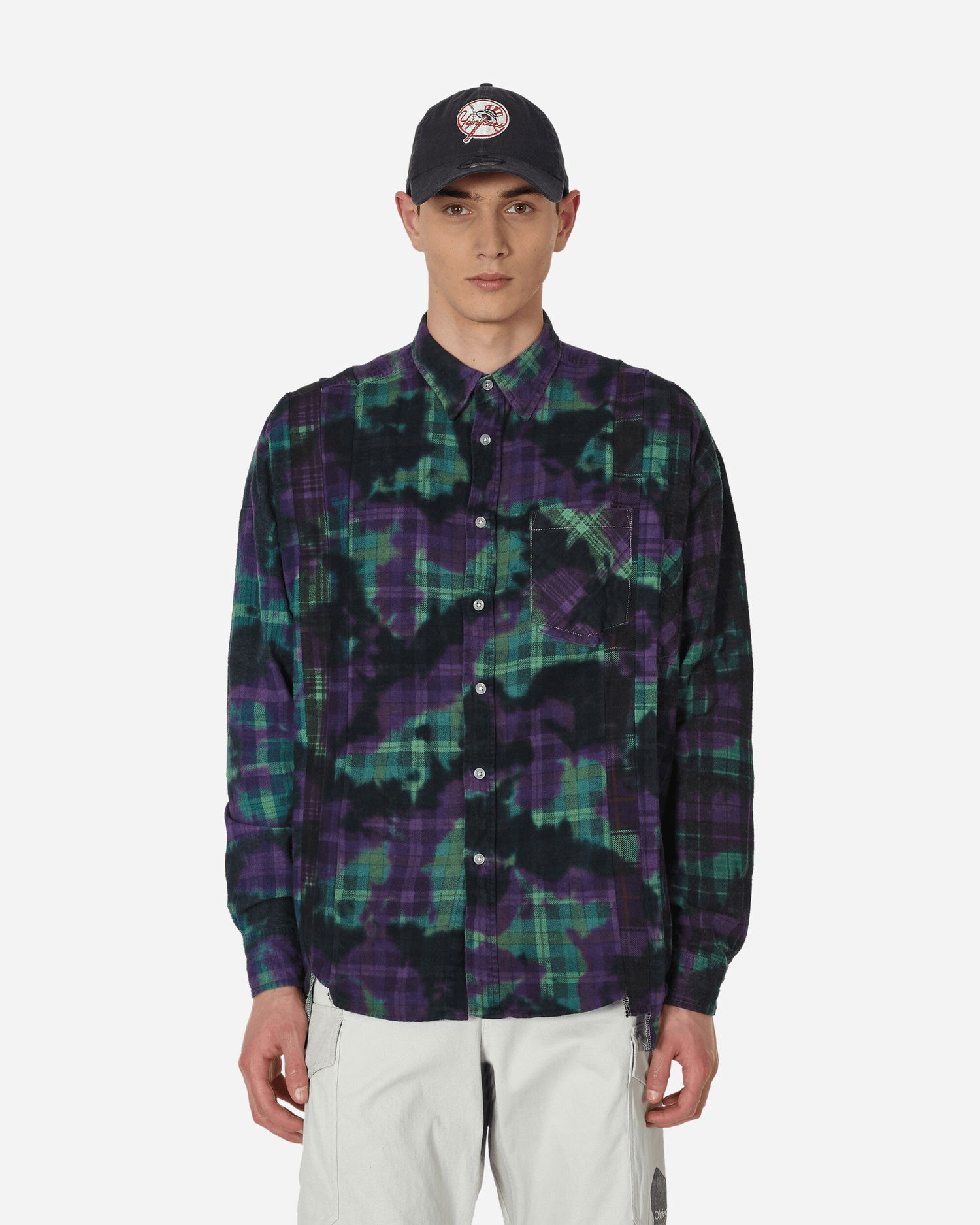 Košeľa Needles 7 Cuts Wide Uneven Dye Flannel Shirt Rôznofarebný | MR350 1011, 1