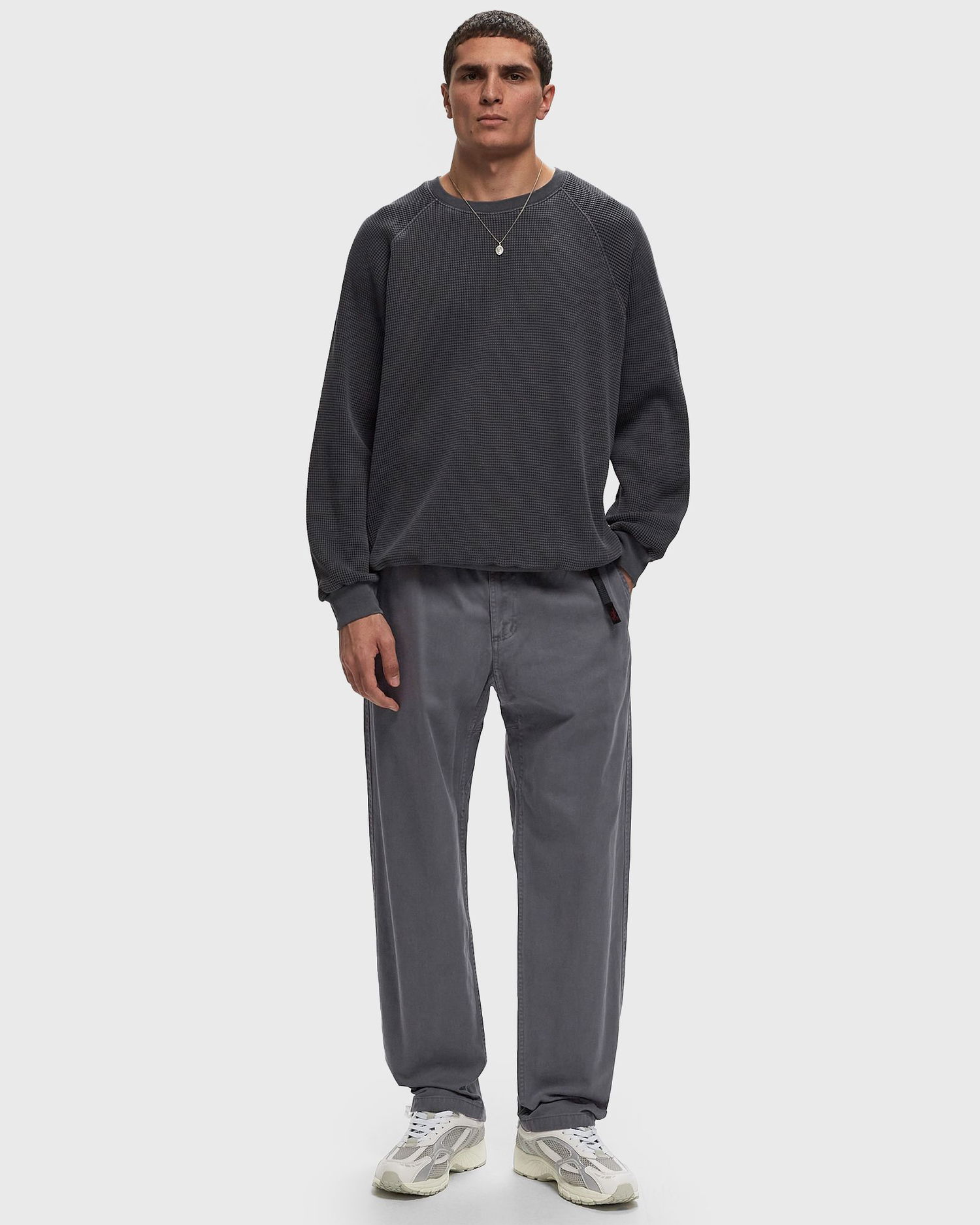 Cargo nohavice GRAMICCI Relaxed-Fit Webbing-Belt Cotton-Blend Pants Šedá | G4FM-P088-PFO, 1