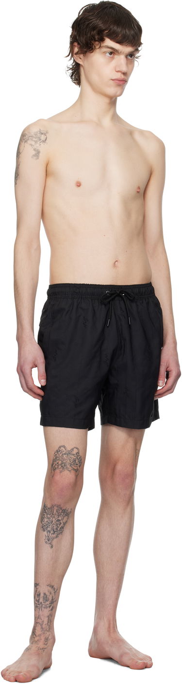 Plavky BOSS BOSS Embroidered Swim Shorts Čierna | 50534310, 3